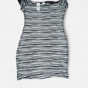 Wet Seal Zebra Stripe Mini Dress